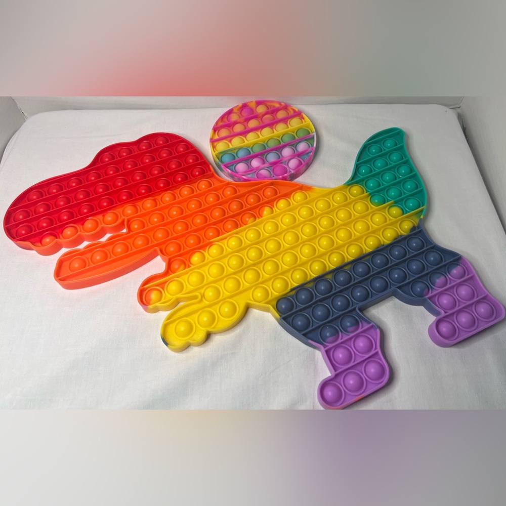 Rainbow Dinosaur Pop It Fidget Toy
